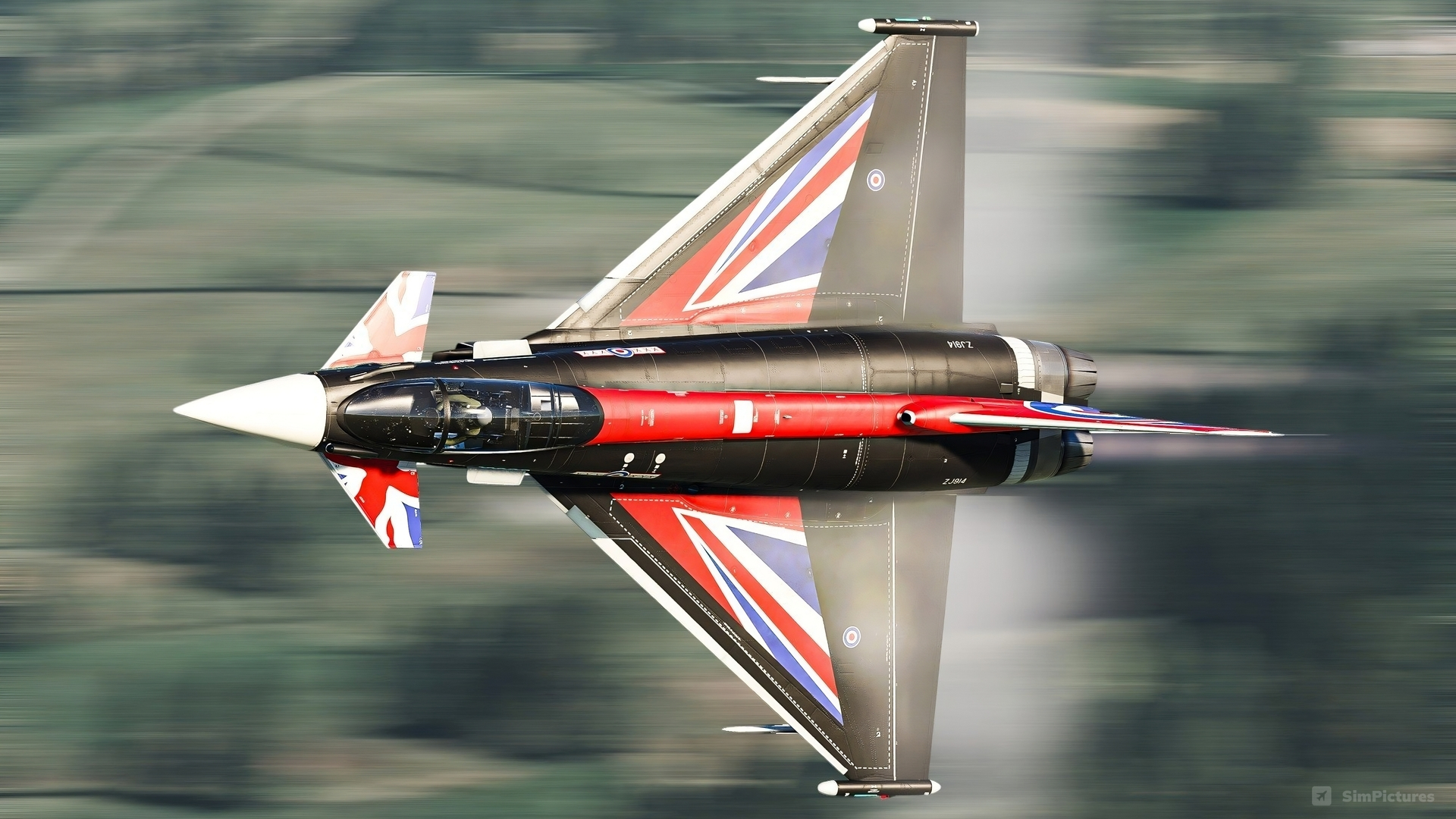 CJ Simulations Eurofighter Typhoon Cruising over mach loop