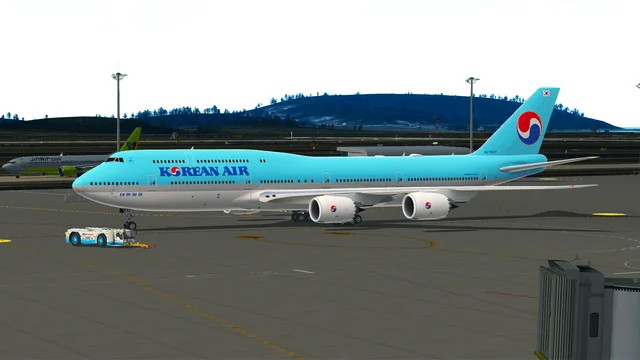 PMDG 747-8i Pushing Back at RKSI - Prepar3D v4 screenshot by FLCH_747