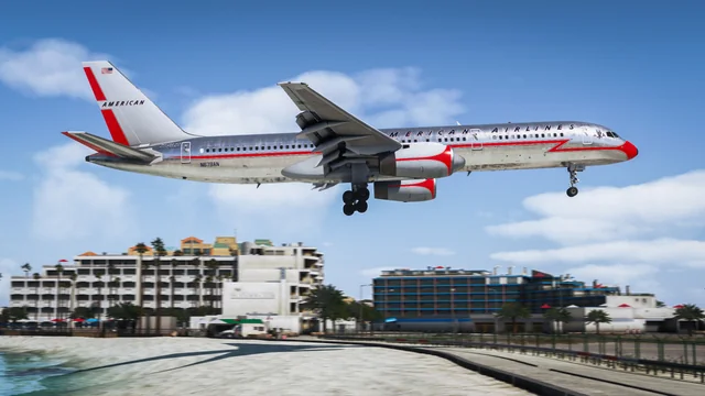 BlueBird 757-200 Landing at TNCM - Microsoft Flight Simulator 2024 screenshot by InfianEwok