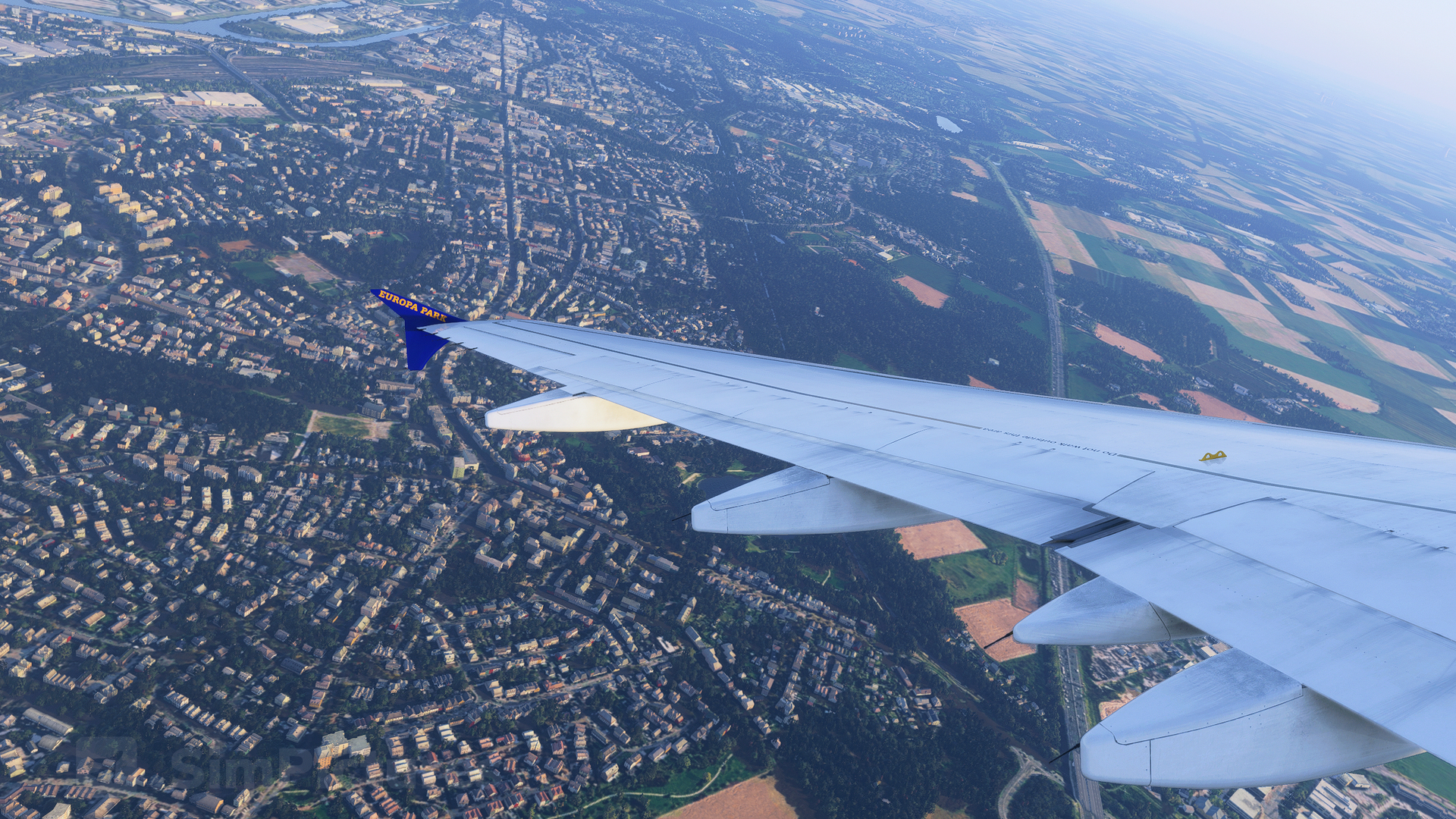 Wing View of Fenix Airbus A320