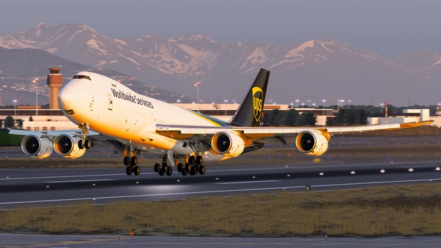 SSG Boeing 747-8 Taking Off from PANC - X-Plane 12 screenshot by Kipetio