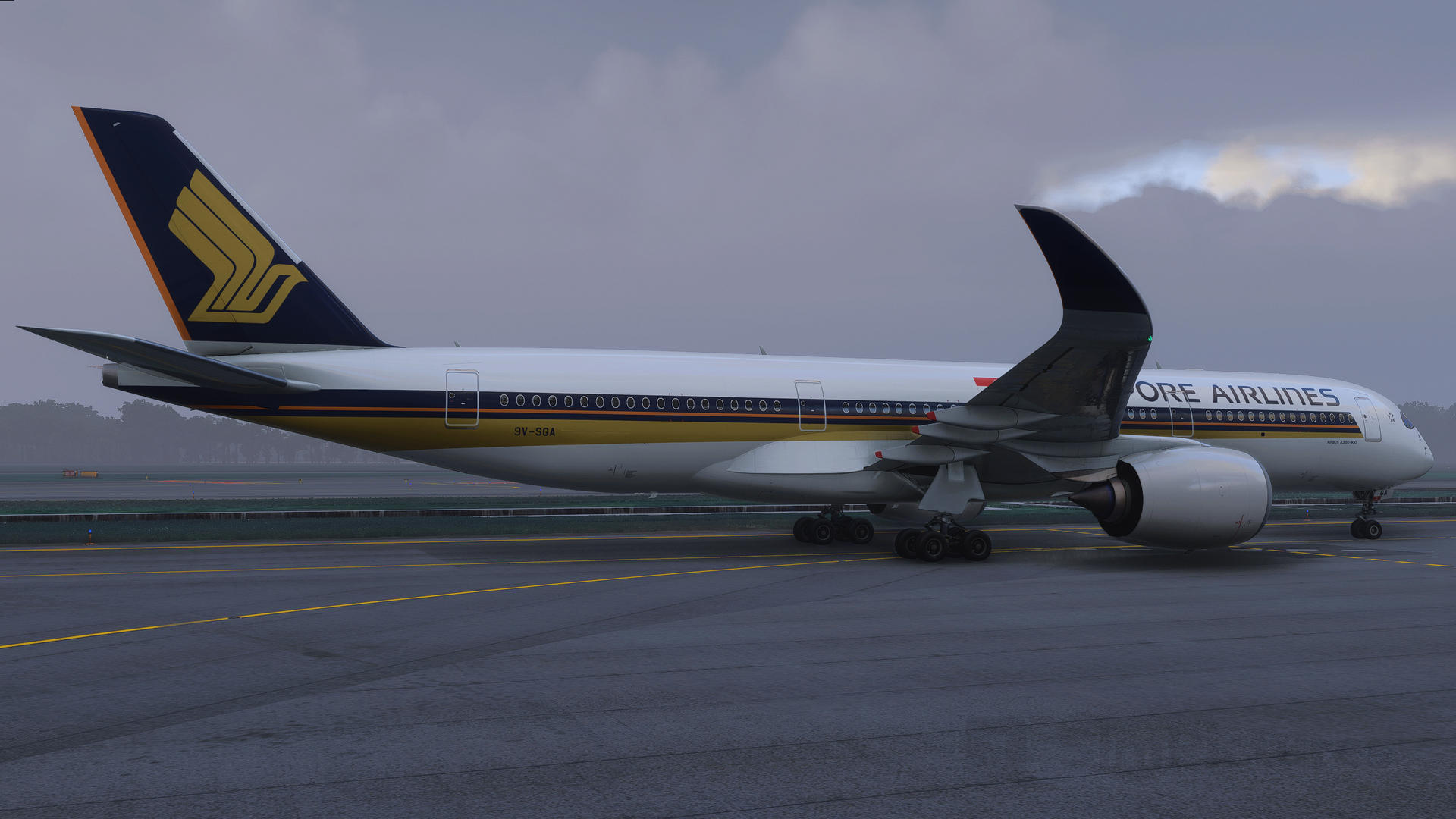 iniBuilds Airbus A350-900 Taxiing at WSSS