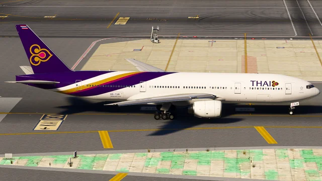 PMDG Boeing 777-200ER Taxiing at LEMD - Microsoft Flight Simulator 2024 screenshot by Steptic