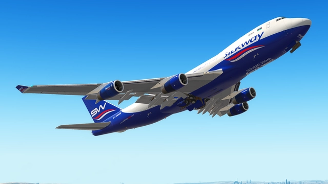 PMDG 747-400F Taking Off from UBBB - Prepar3D v4 screenshot by FLCH_747