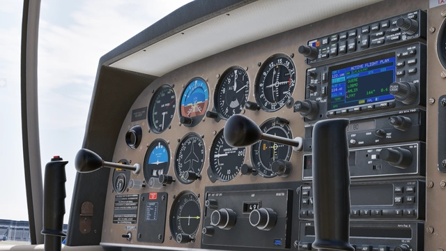 Cockpit of JustFlight Robin DR400 - X-Plane 12 screenshot by Gxrik