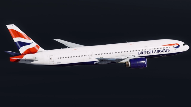 FlightFactor Boeing 777-200ER Climbing from EGLL - X-Plane 12 screenshot by Kipetio