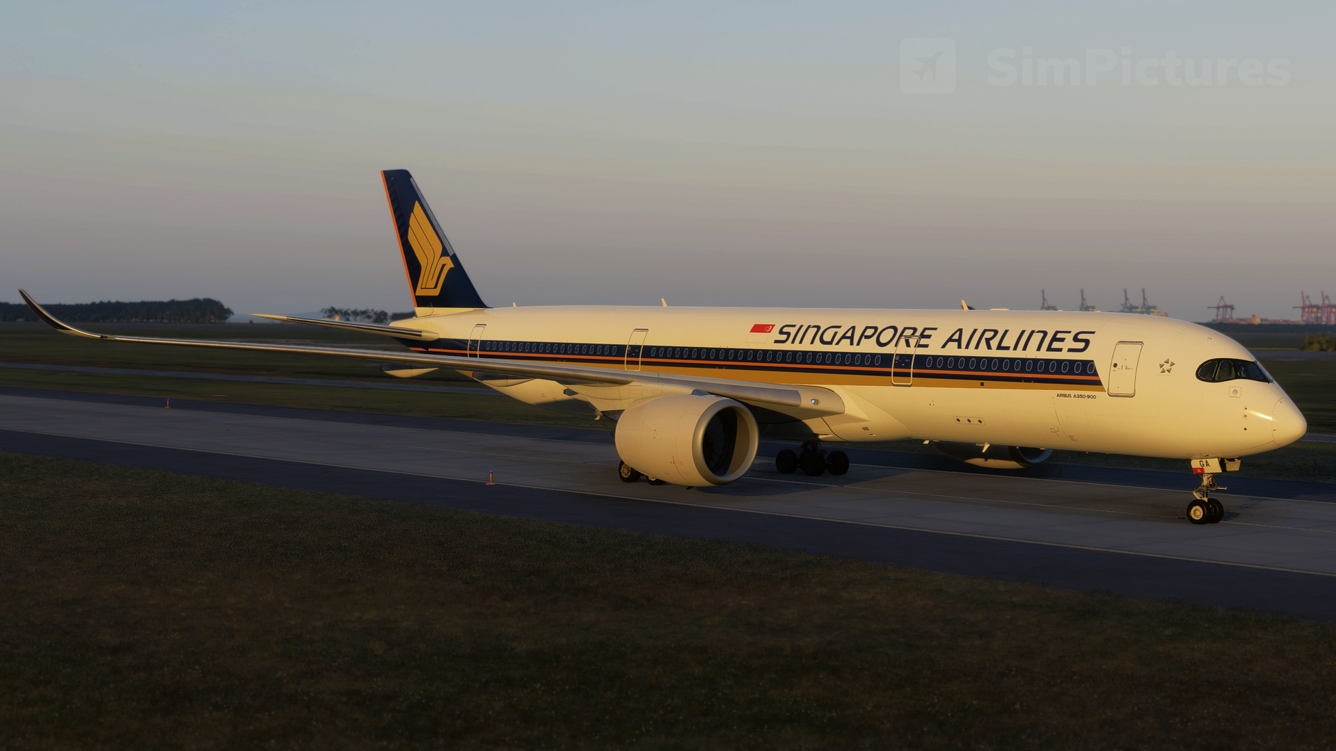iniBuilds Airbus A350-900 Taxiing at YBBN