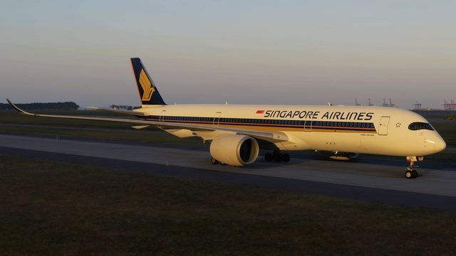 iniBuilds Airbus A350-900 Taxiing at YBBN - Microsoft Flight Simulator 2024 screenshot by PanekMs