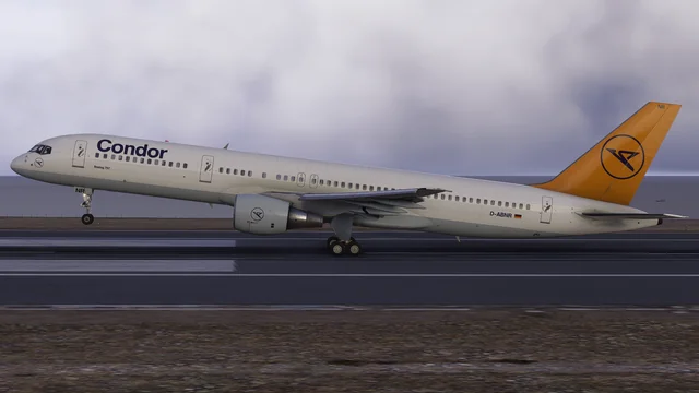 BlueBird 757-200 Taking Off from GCFV - Microsoft Flight Simulator 2024 screenshot by Czastkaa