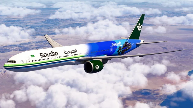 PMDG Boeing 777-300ER Climbing from Saudi Arabia - Microsoft Flight Simulator 2024 screenshot by Steptic