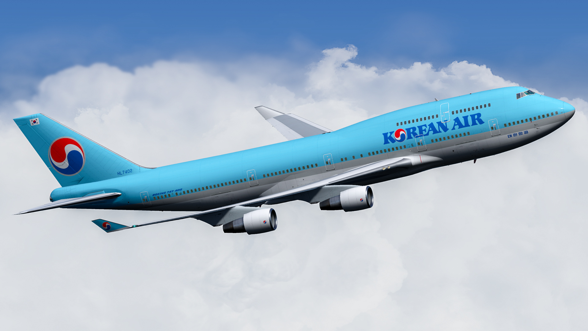 PMDG 747-400 Climbing from RKSI