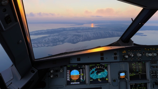 Cockpit of Fenix Airbus A320 - Microsoft Flight Simulator 2024 screenshot by PanekMs