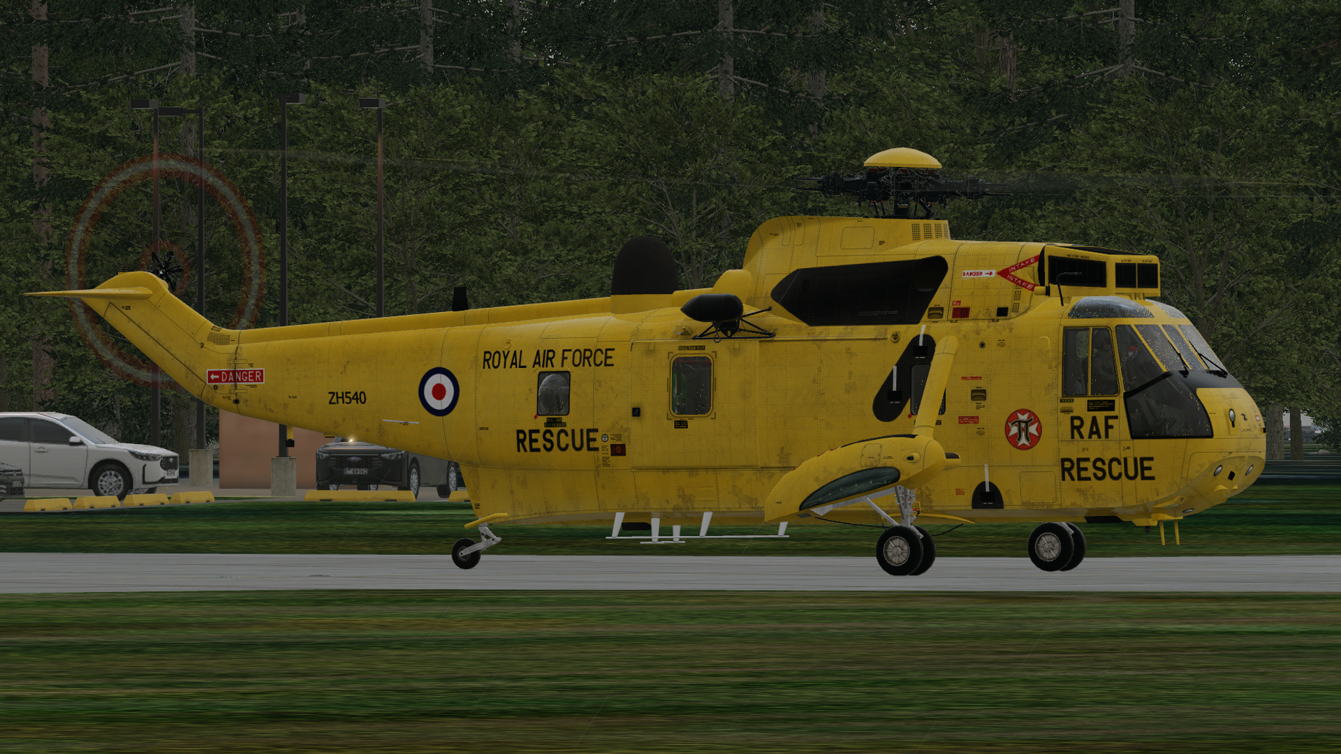 SH-3 Sea King by Virtavia Taxiing at EGUW