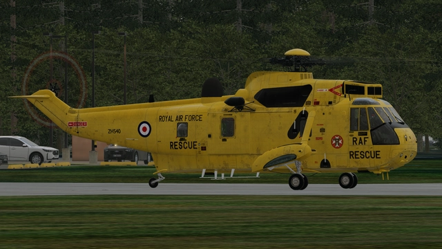 SH-3 Sea King by Virtavia Taxiing at EGUW - X-Plane 12 screenshot by Gxrik