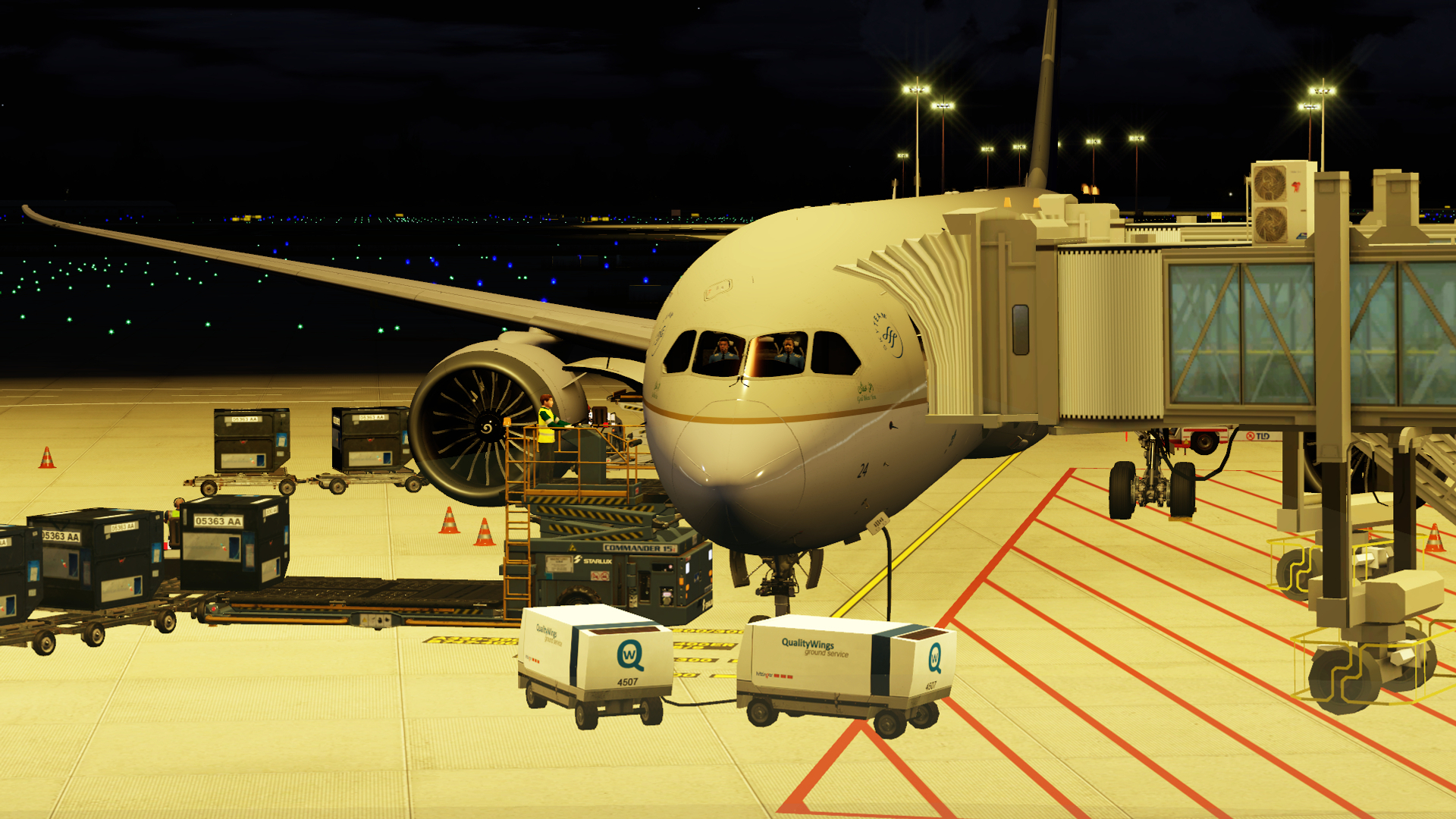 QualityWings 787-10 On the Ramp at ZBAD