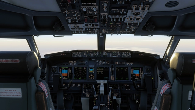 Cockpit of PMDG Boeing 737-800 - Microsoft Flight Simulator 2024 screenshot by olliexs