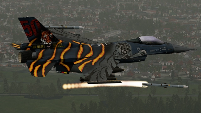 Military Operations over Hasselt, Belgium - X-Plane 12 screenshot by Gxrik