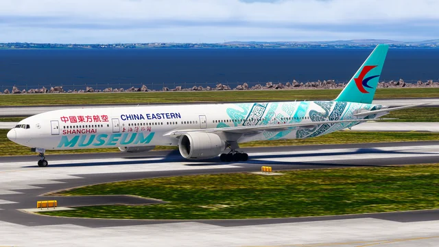 PMDG Boeing 777-300ER Taxiing at NZAA - Microsoft Flight Simulator 2024 screenshot by Steptic