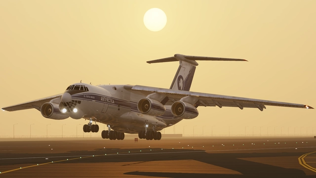 Sunset / Sunrise at OMDW - X-Plane 12 screenshot by Gxrik