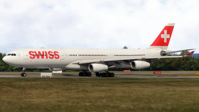 iniBuilds Airbus A340-300 Taxiing at LSZH - Microsoft Flight Simulator 2024 screenshot by LHAviation