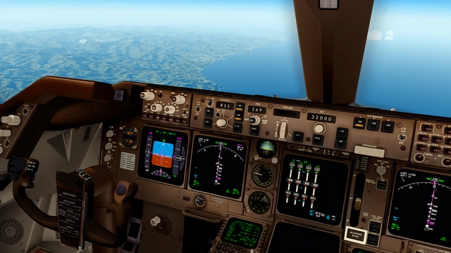 Cockpit of PMDG 747-400F - Prepar3D v4 screenshot by FLCH_747