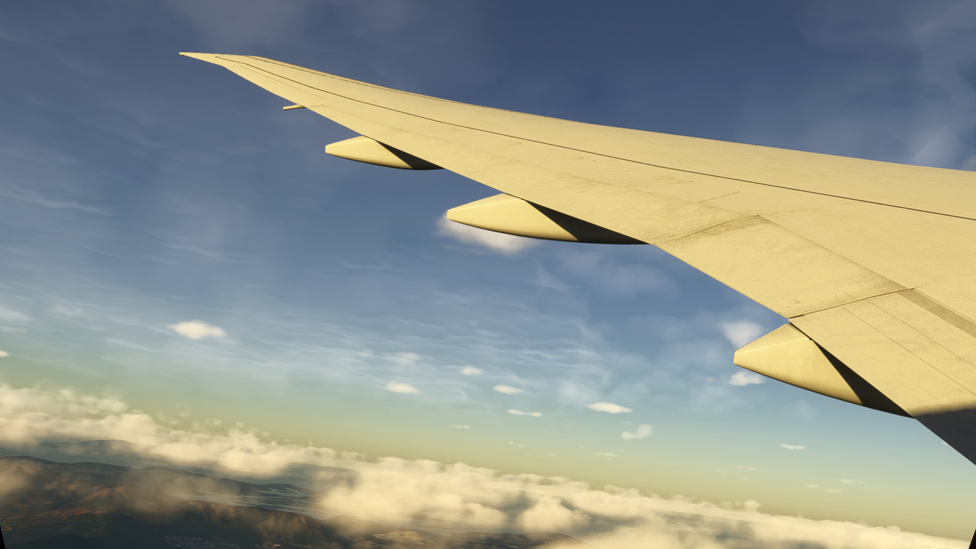 Wing View of PMDG Boeing 777-300ER