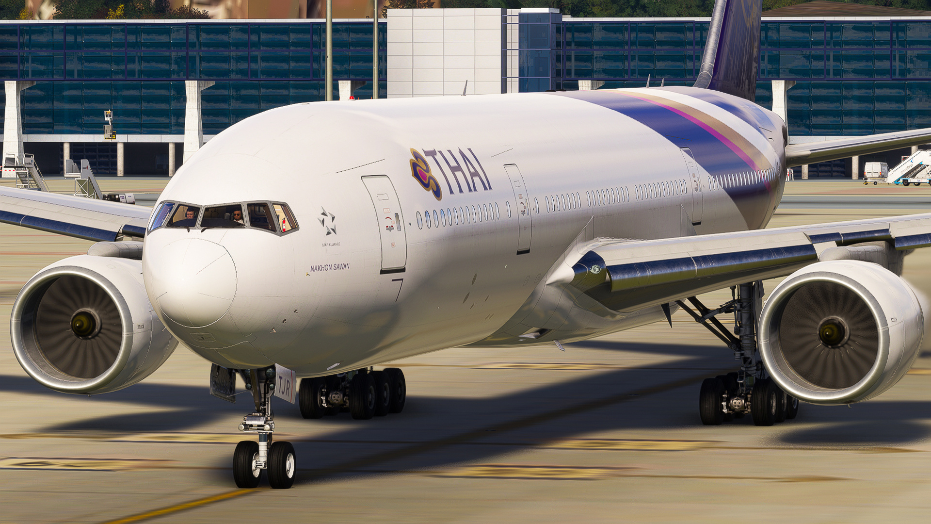 PMDG Boeing 777-200ER Taxiing at LEMD