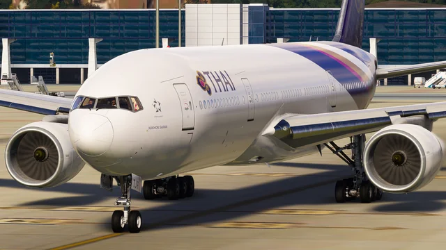 PMDG Boeing 777-200ER Taxiing at LEMD - Microsoft Flight Simulator 2024 screenshot by Steptic